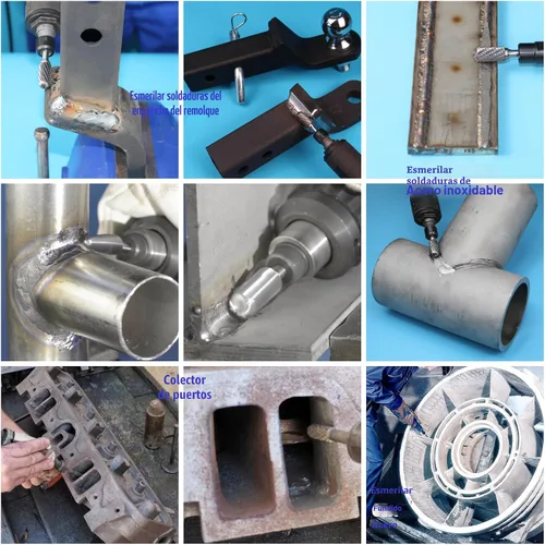 Vista 4 de Sworker 8Pcs Juego de Rebaba de Carburo 1/4 Vástago con Caja Transparente Diámetro Máximo de Cabeza 10mm Brocas de Troqueladora Herramientas