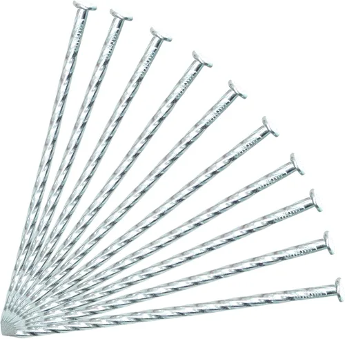 Vista 8 de Paquete de 50/100/150 Estacas de Jardín de Metal Galvanizado Sólido Antioxidante de 6", Anclajes en Espiral para Bordes de Paisajismo para Bordes