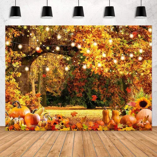 Vista 8 de Avezano Telón de fondo de otoño para fotografía, bosque, hojas de arce, paisaje, día de Acción de Gracias, fondo fotográfico para niños, retratos