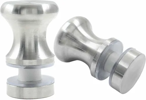 Vista 9 de Paquete de 2 manijas de puerta de cristal para ducha, doble cara (negro) Perilla de acero inoxidable para puertas de ducha de doble cara, herrajes