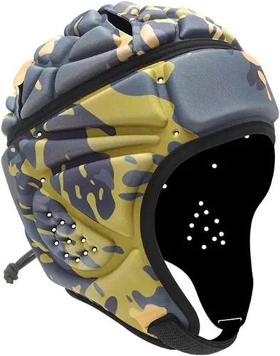 Vista 10 de Charque Casco suave para fútbol de bandera, casco de rugby para niños y adultos, casco acolchado suave para fútbol Scrum Cap protector de cabeza