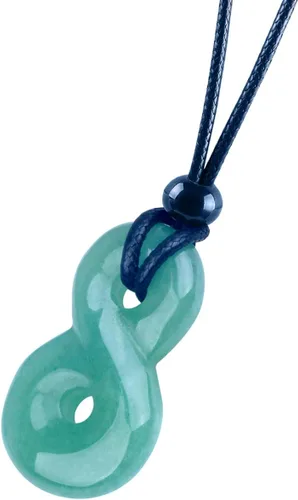 Vista 4 de Collar infinito, piedras preciosas auténticas, gemas de meditación, cristales y piedras curativas, regalos espirituales, joyería de yoga, amuletos