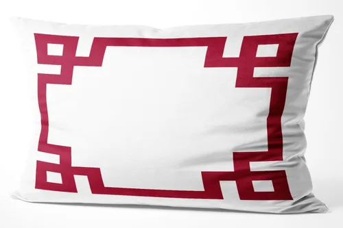 Vista 76 de Funda de almohada rectangular con cremallera en un lado impreso de 12 x 16 pulgadas, color blanco y rosa intenso Rosa fucsia