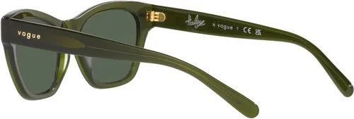 Vista 6 de Vogue Eyewear Woman Sunglasses Opal Green Frame, Dark Green Lenses, 51MM