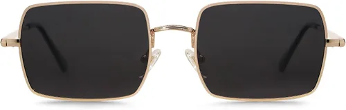 Vista 3 de SOJOS Retro Rectangular Square Polarized Sunglasses for Women Men SJ1168,Medium Negro