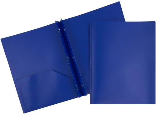Vista 14 de JAM Paper Carpeta de presentación plástica POP de dos bolsillos Azul