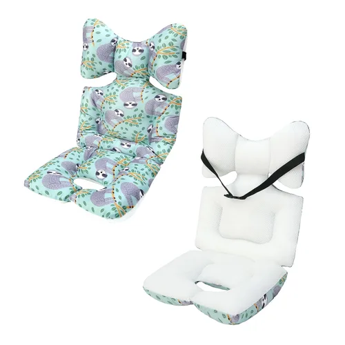 Vista 7 de Miracle Baby Forro de asiento de cochecito, cojín de algodón suave y transpirable, reversible y lavable a máquina para bebés