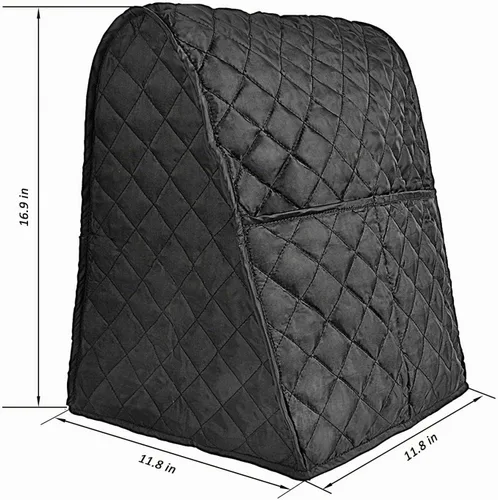 Vista 2 de Cubierta a prueba de polvo para batidora de pie con bolsa organizadora para mezclador KitchenAid para mantenerlo limpio y seguro (negro)