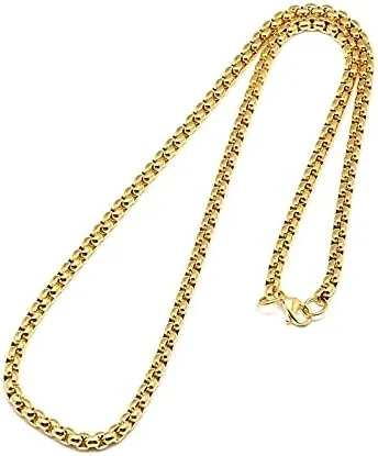 Vista 3 de Collar combinado de Mano Cornuto y Cornicello, en cadena de caja de 24 pulgadas, para hombre, cuerno de mano italiano de la suerte, antimal de ojo