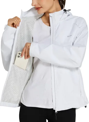 Vista 2 de Willit Chaquetas de ciclismo para mujer, chaquetas impermeables para correr, chaqueta ligera cortavientos para senderismo, plegable