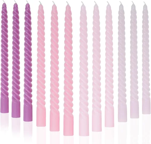 Vista 33 de MAITREYA Velas Cónicas de Color Crema Juego de 12 Velas para Decoración Bodas Fiestas Iglesia - Velas Sin Perfume Que No Gotean, 10 pulgadas
