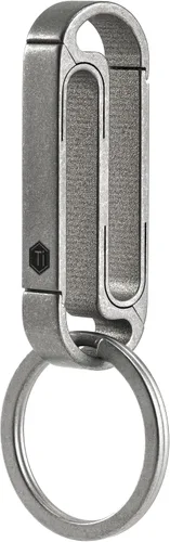 Vista 9 de KeyUnity Clip de cinturón Titanium del tenedor de la llave, llavero lateral doble del mosquetón para los hombres