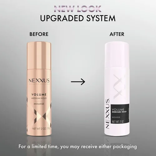 Vista 3 de Nexxus Mousse de cabello para volumen medio de sujeción con tecnología STYLEPROTECT, 2 onzas