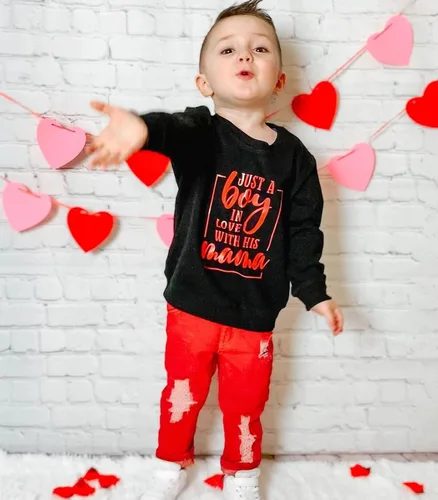 Vista 50 de Mameluco de manga larga con estampado de corazón para el día de San Valentín, recién nacido, para bebés, niños y niñas