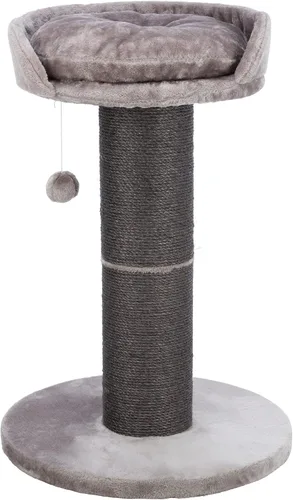Vista 6 de Trixie Fonda Rascador para gatos de 39 pulgadas, rascador para gatos con base de tela suave y cuerda de sisal duradera, para gatos grandes con base