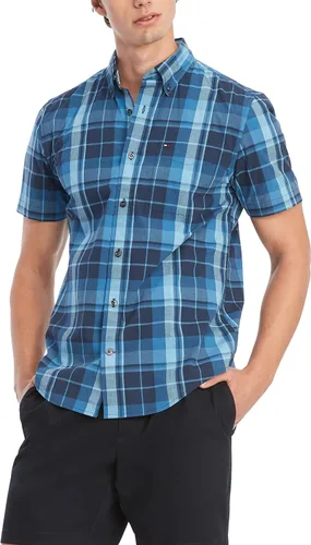 Vista 4 de Tommy Hilfiger Camisa casual de manga corta con botones para hombre en ajuste regular