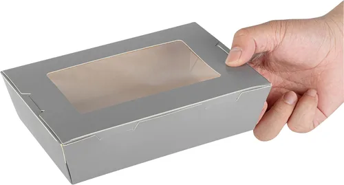 Vista 13 de Restaurantware Cafe Vision - Cajas desechables de 42 onzas para llevar, 200 cajas de papel para alimentos, bloqueo de bisagra, resistente a