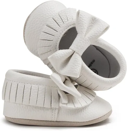Vista 5 de Zapatos de cuna con borla y suela suave para bebés y niños pequeños