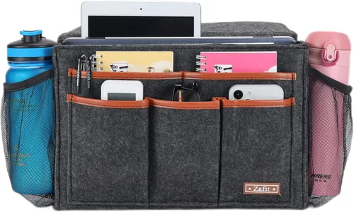 Vista 2 de Zafit Organizador de mesita de noche, organizador de almacenamiento de mesita de noche, organizador de mesita de noche, organizador para revistas