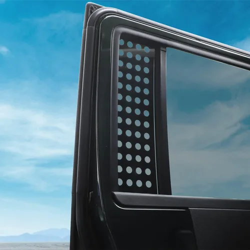 Vista 6 de Hoolcar Adhesivos para ventana de puerta trasera, cubierta de panel de vidrio de aleación de aluminio para Jeep Wrangler JKU 2007-2017, 4 puertas