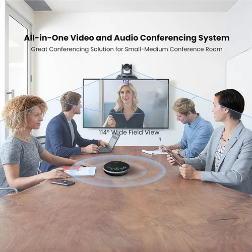 Vista 6 de TONGVEO Sistema de cámara de video para sala de conferencias todo en uno HD1080P 60fps Zoom óptico 3X USB3.0 HDMI Cámara PTZ con seguimiento