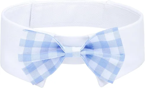 Vista 37 de Collar de corbatín negro para gato Segarty, lindo esmoquin para cachorros con corbatín para perros con collar blanco ajustable hecho a mano