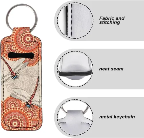 Vista 6 de doginthehole Chapstick - Llavero con clip y funda de neopreno para bálsamo labial