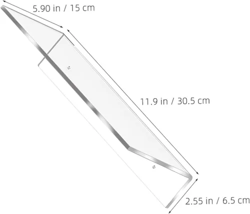 Vista 3 de ULTECHNOVO Estante de acrílico para pared, 2 estantes flotantes de acrílico, estante de pared transparente, ahorro de espacio, organizador flotante