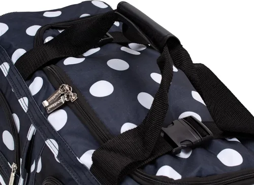 Vista 7 de Rockland Rolling Duffel Bag, Black, 22" Negro (Blackdot)