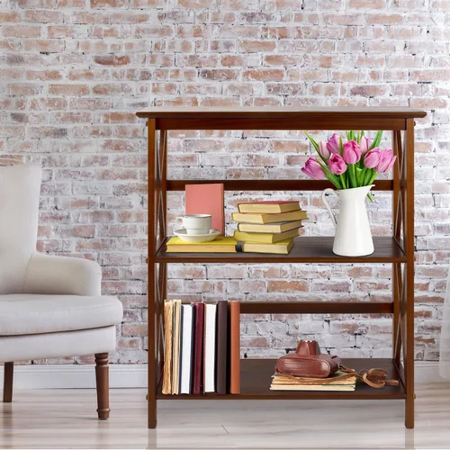 Vista 2 de Estantería con estantes para libros Casual Home Nogal