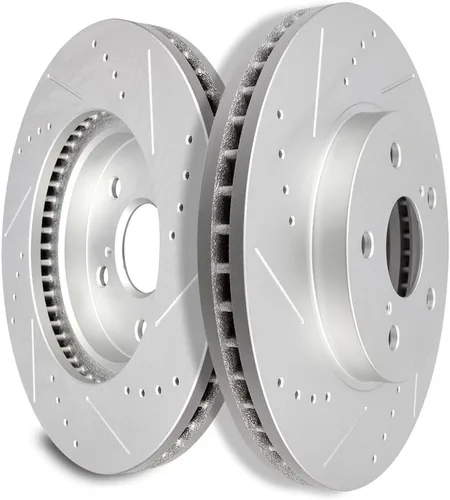 Vista 36 de SCITOO Rotores de freno traseros, 2 kits de frenos para Acura Integra 1990-2001, Honda Civic 1992-1995 1999-2000, para Civic del Sol 1993-1997, CRX