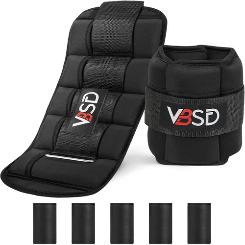 Vista 8 de Adjustable Ankle Weights for Women Men,10lb 1 Pair Leg Weight Straps Negro