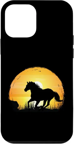 Vista 12 de iPhone 15 Sunset Horse Breed Silhouette - Quarter Horse Case
