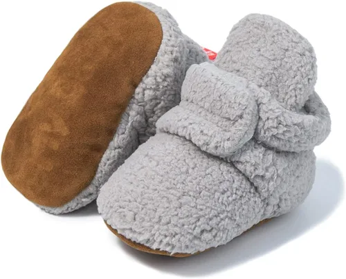 Vista 214 de Sawimlgy - Botines de algodón antideslizantes para recién nacido, con agarre, para cuna o para el invierno