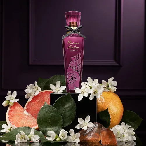 Vista 7 de Christina Aguilera Violet Noir, Perfume para mujer, Eau de Parfum en aerosol, 0.5 onzas líquidas