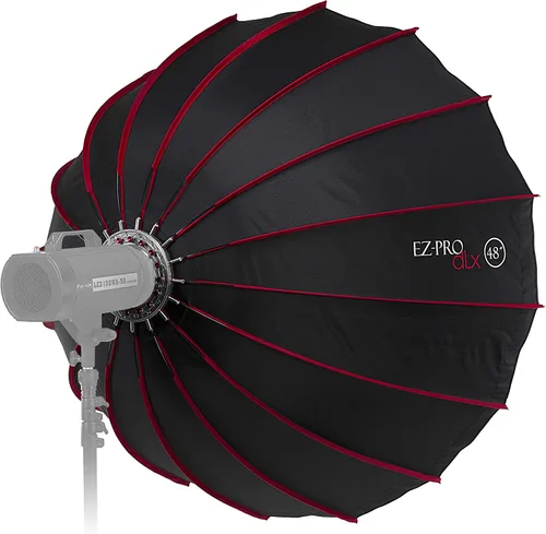 Vista 5 de Fotodiox Caja de luz parabólica EZ-Pro DLX de 48 pulgadas con Balcar, Alien Bees y Einstein compatible con Speedring – Caja de luz plegable rápida