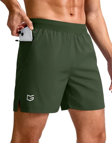 Vista 29 de G Gradual Pantalones cortos deportivos para correr para hombre de 7/5/9 pulgadas, bolsillo con cremallera, ligeros, para entrenamiento, gimnasio
