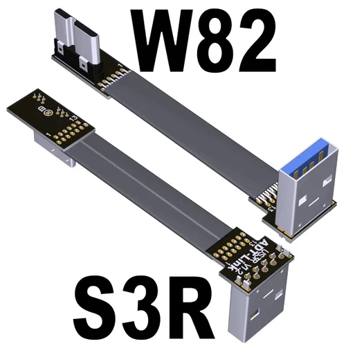 Vista 10 de ADT-Link USB 3.0 tipo A macho a Micro-B macho, cinta plana EMI blindaje FPC USB 3.0 Micro B conector de ángulo de 90 grados hacia abajo