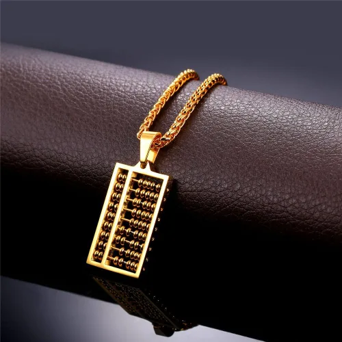 Vista 7 de U7 Punk Necklaces Stainless Steel 18K Gold Plated Large Hip Hop DaggerKnifeSwordSteampunk GearLarge Razor Blade Pendant Necklace for Men Women