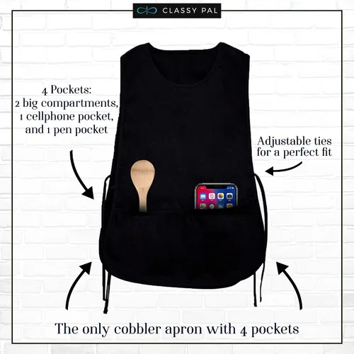 Vista 3 de Delantales para mujer con bolsillos con clase, de Pal Cobbler