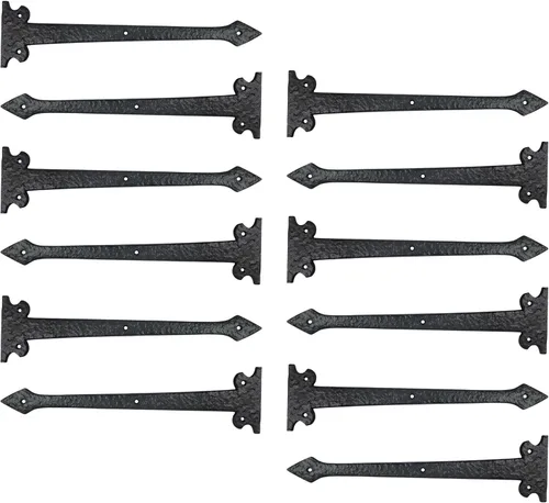 Vista 5 de Adonai Hardware Agee - Correa de aluminio resistente de 7 pulgadas con bisagra frontal falsa o falsa o falsa (paquete de 4, latón antiguo)