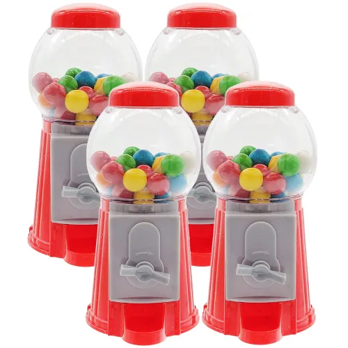 Vista 12 de Paquete de 2 mini máquina de chicles de 5 pulgadas sin dispensador de goma de mascar de plástico para caramelo, máquina expendedora de caramelos
