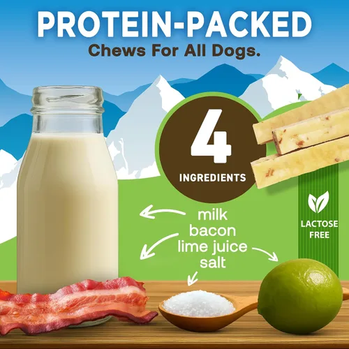 Vista 2 de EcoKind Premium Gold Yak Cheese Masticables para Perros del Himalaya, golosinas saludables para perros pequeños, totalmente naturales, masticables