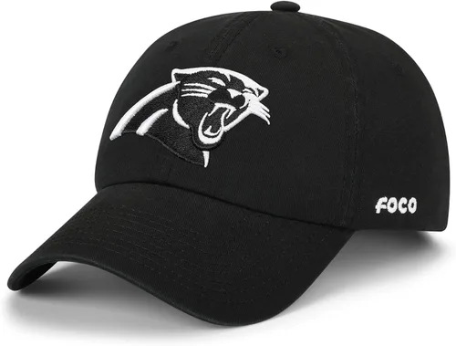 Vista 22 de FOCO NFL Gorras y Gorras Casuales para Hombres con Logotipo de Equipo de la NFL, Negro y Blanco