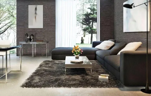 Vista 5 de Tenedos Mármol gris carbón de 6 pulgadas x 24 pulgadas, panel de pared apilado de piedra natural, acabado de cara dividida para salpicaduras