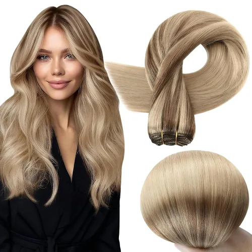 Vista 69 de Full Shine Extensiones de trama de cabello humano, cabello natural negro brillante, para mujeres, 1.76 oz (50 g), 10 pulgadas (25.4 cm), cabello