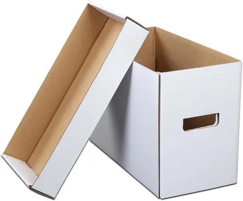 Vista 8 de G-PLUS Caja de almacenamiento para cómics de cómics con capacidad para 150-175 cómics, plegable y apilable, caja corta a prueba de humedad, cartón