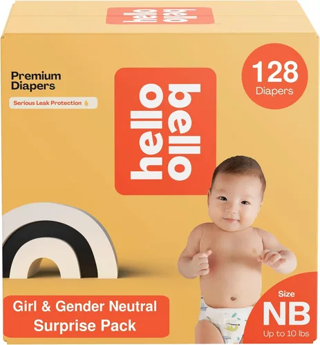 Vista 14 de Hello Bello Premium - Pañales para bebé de talla recién nacido, 32 unidades de pañales desechables, extra absorbentes, hipoalergénicos con ajuste