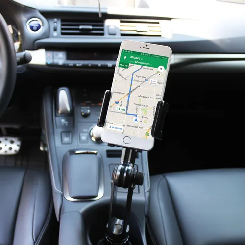Vista 2 de Cellet Soporte para portavasos para teléfono inteligente, soporte para teléfono compatible con iPhone de Apple y teléfonos inteligentes Android