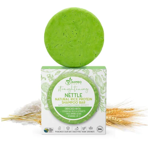 Vista 13 de Barra de champú de agua de proteína de arroz sólido con jabón para el cabello con efecto acondicionador - Barras de champú para cabello con todos